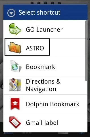 ASTRO option