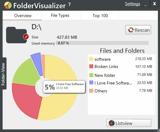 Disk Space Analyzers - FolderVisualizer