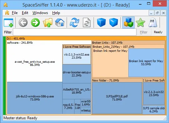 Disk Space Analyzers - SpaceSniffer