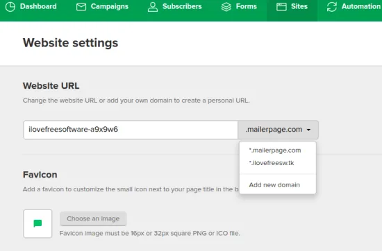 Domain Settings