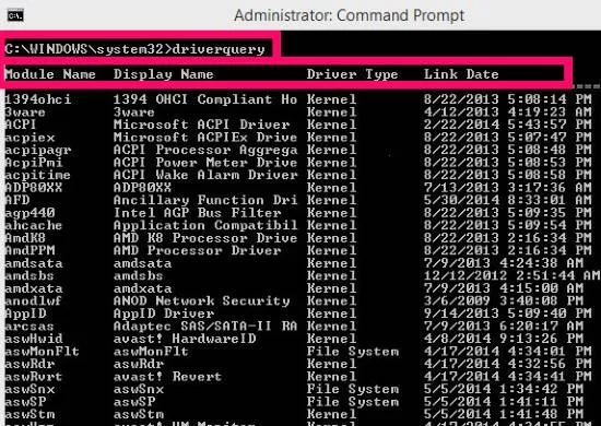 Driver Information-Driver Query