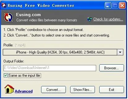 Eusing Free Video Converter