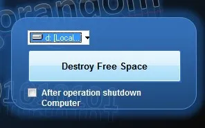 Files Terminator- wipe disk space