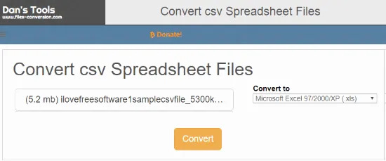 Free Online Spreadsheet Converter