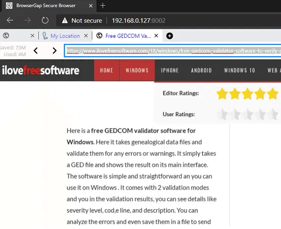 Free Self Hosted Remote Browser with Isolation BrowserGap