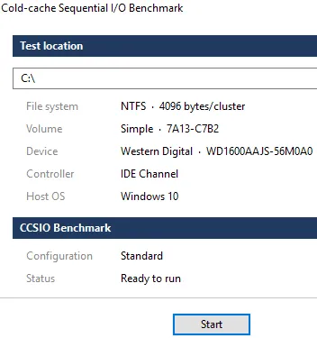 Freeware To Monitor Disk Read and Write Speed In Real-Time- start testing disk speed
