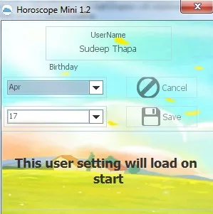 Horoscope Mini- add user’s birth date to get free predictions