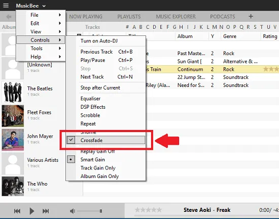 MusicBee free music player with gapless playback