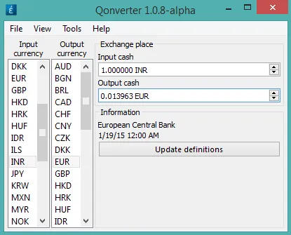 Qonverter- interface
