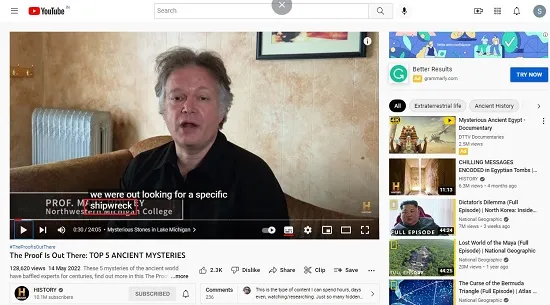 YouTube video