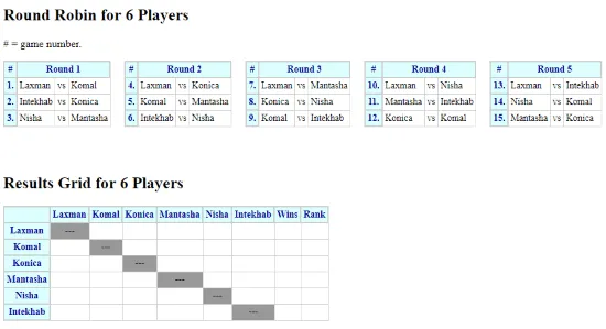 Round Robin Generator