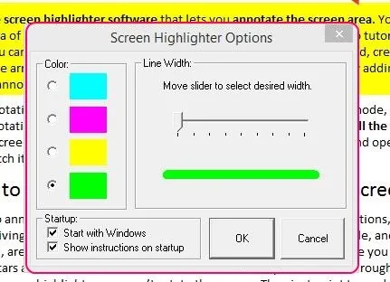 Screen Highlighter - changing color