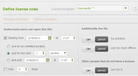 SmartRM access rules