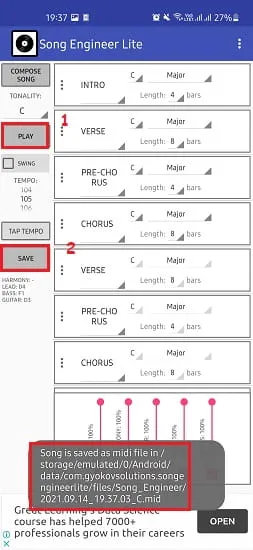 Song Engineer Lite Save Song