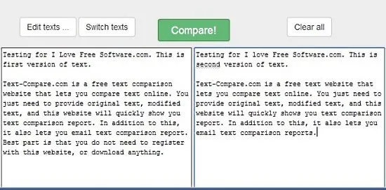 Text Compare Texts