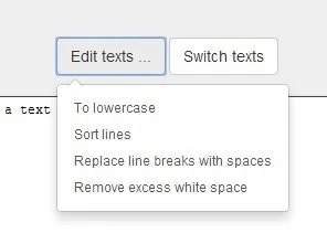 Text Compare options