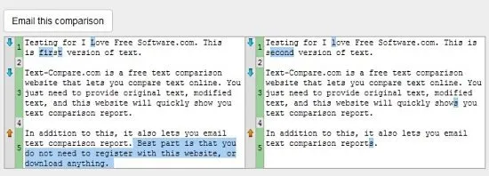 Text Comparison Report