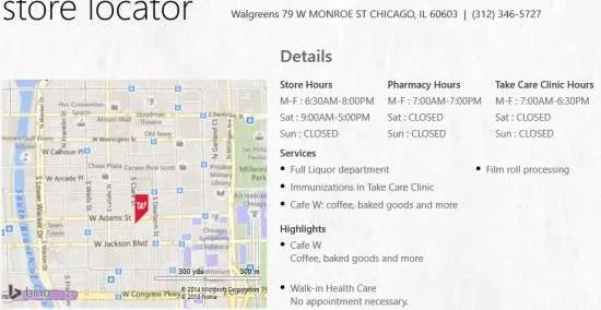 Walgreens-store details