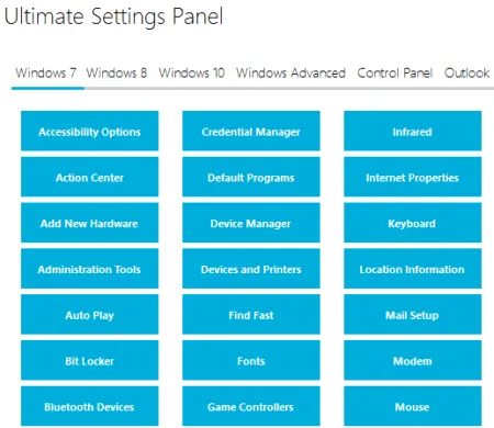 Windows 7 tab