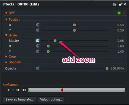 How to Add Zoom a Video using Lightworks