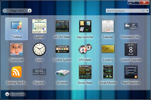 add gadgets box