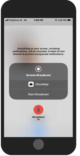broadcast your iPhone screen