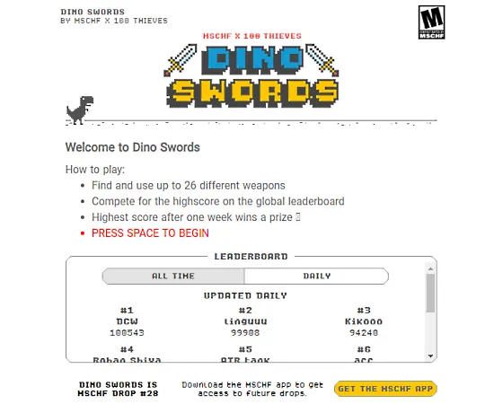 dino game with weapons