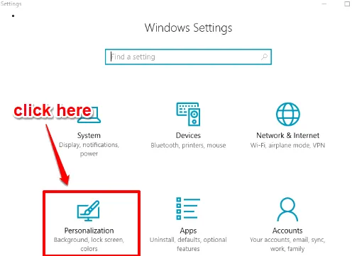 click personalization