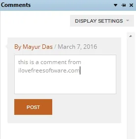 comment