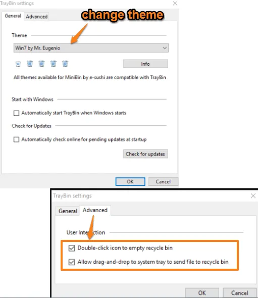 customize settings