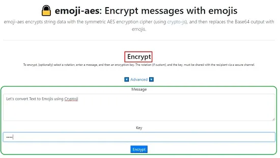 Emoji-AES encrypt