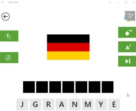 flags quiz game board