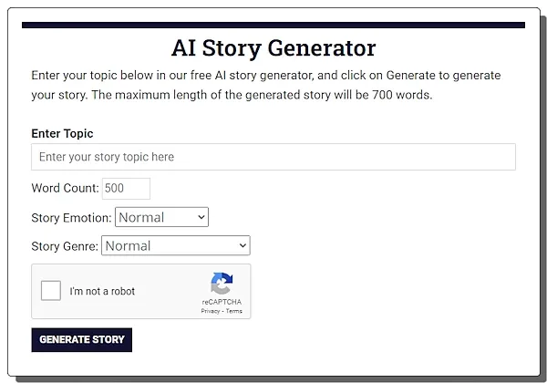 Create Stories with Free AI Story Generator
