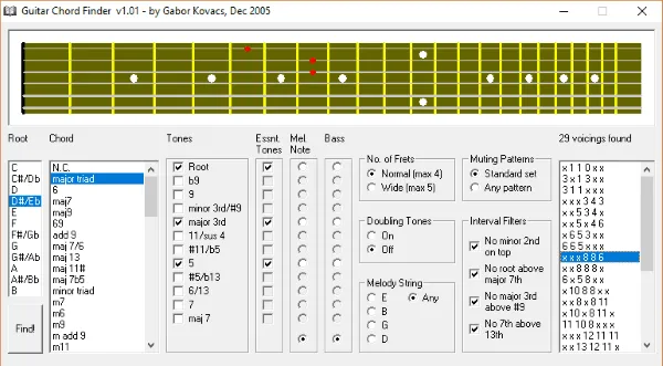 Guitar Chord Finder