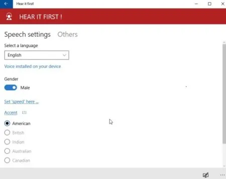 hear it first settings