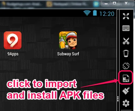 import apk files