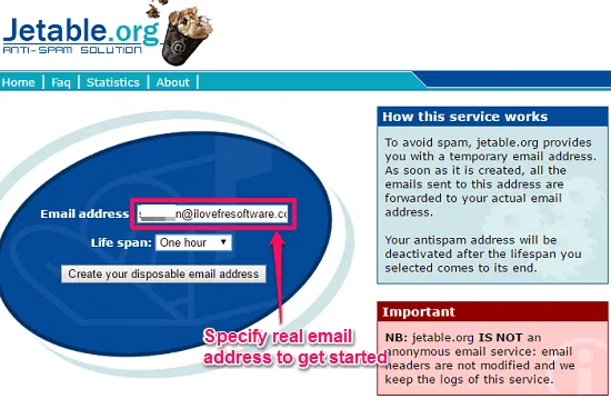 jetable- org temporary email