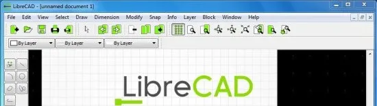 libreCAD interface