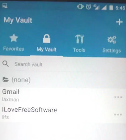 my vault on android app
