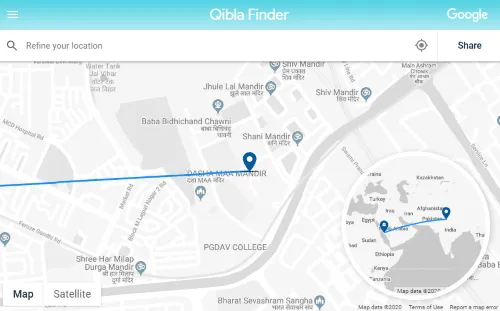 qibla direction finder online