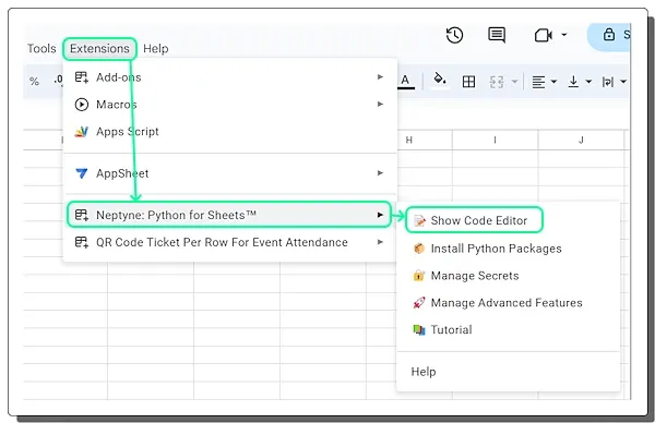 Run Python in Google Sheets