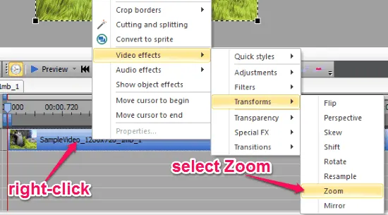 How to Zoom Any Part of a Video using VSDC Free Video Editor
