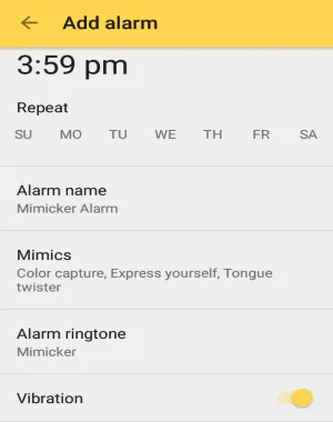 set alarm