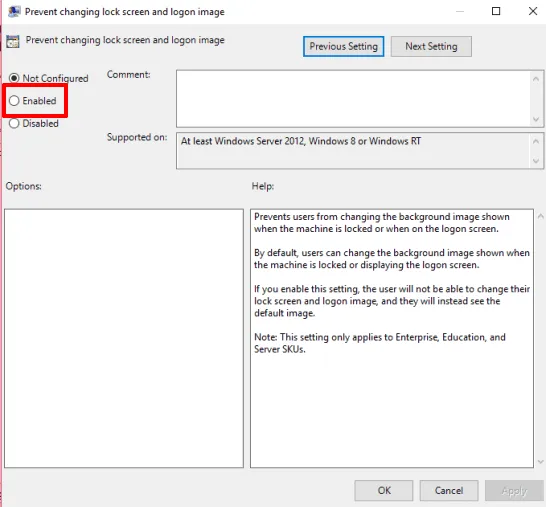 set enabled and save