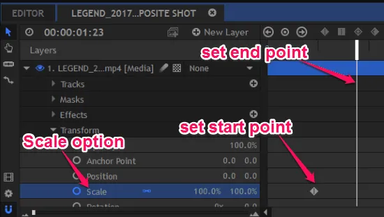 How to Zoom Any Specific Part of a Video Using HitFilm Express