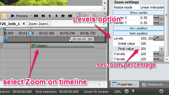 How to Zoom Any Part of a Video using VSDC Free Video Editor