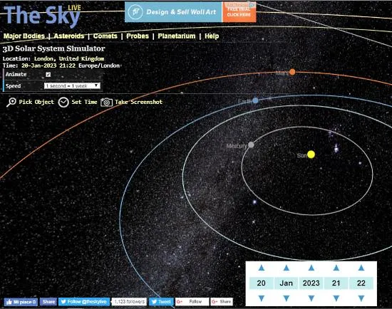3D Solar System Simulator