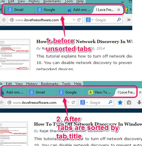 sort Firefox tabs