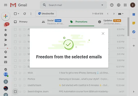 unsubscribe multiple email newsletter in 1 click