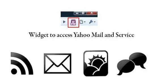 yahoo mail widget interface